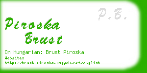 piroska brust business card